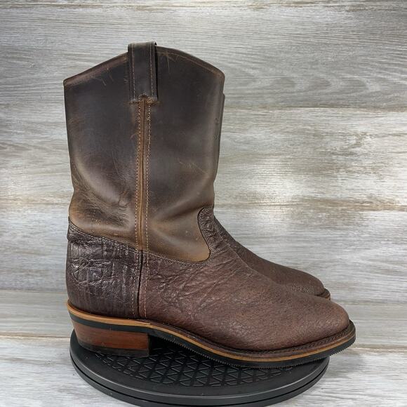 Chippewa Men’s Brown Buffalo Leather Western Cowboy Boots Size 11 - Picture 4 of 8